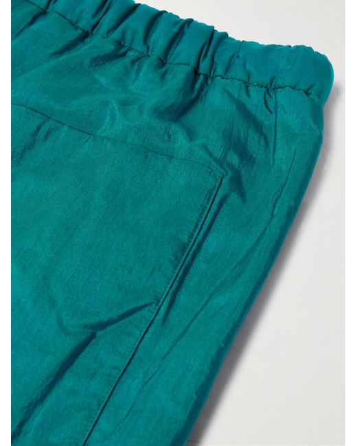 Shorts a gamba dritta in shell imbottito di Jil Sander in Blue da Uomo