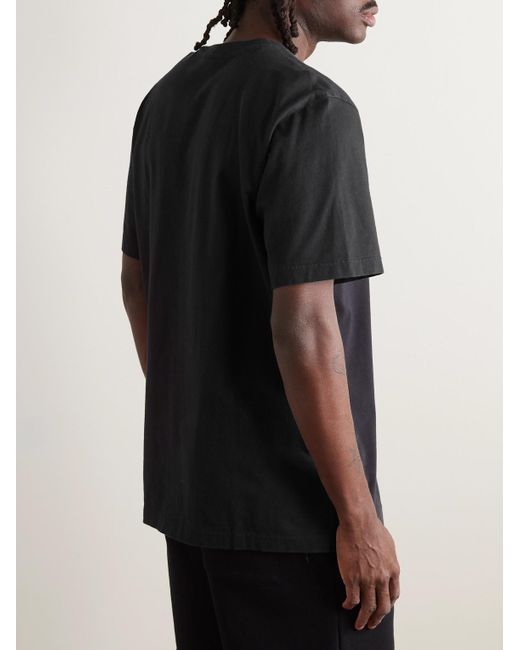 Adidas Originals Black Logo-embroidered Cotton-jersey T-shirt for men