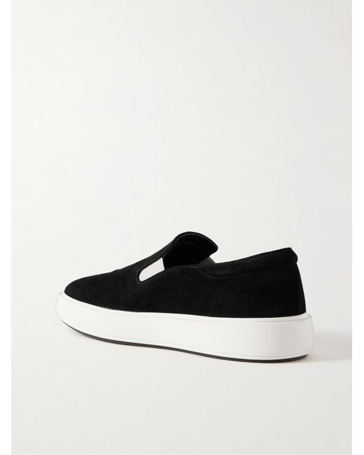 Officine Creative Black Zephyr Suede Slip-On Sneakers for men
