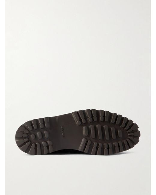 John Lobb Black Lopez New Standard Full-grain Leather Penny Loafers for men