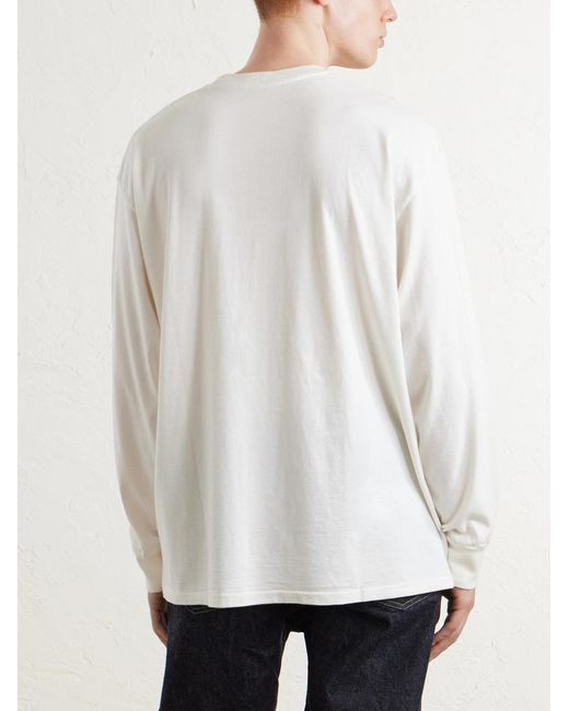 A.PRESSE White Cotton And Cashmere-Blend T-Shirt for men