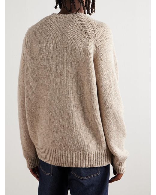 A.P.C. Natural Harris Flecked Merino Wool Sweater for men