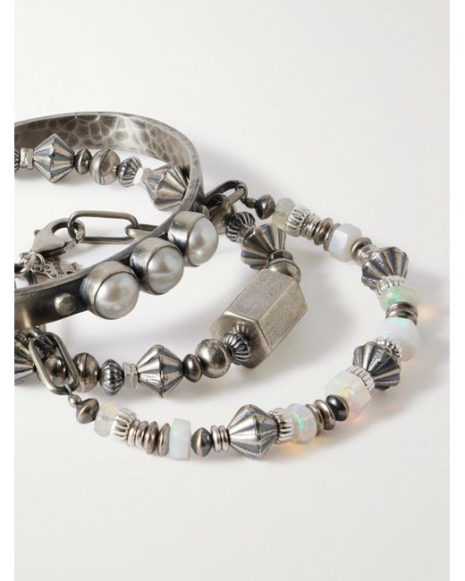 Set Di Tre Bracciale di Peyote Bird in Metallic da Uomo