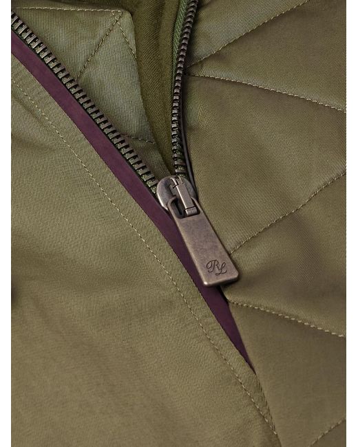 Ralph Lauren Green Shearling-Trimmed Shell Down Jacket for men