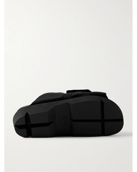 Sacai Black Webbing-Trimmed Shell Slides for men
