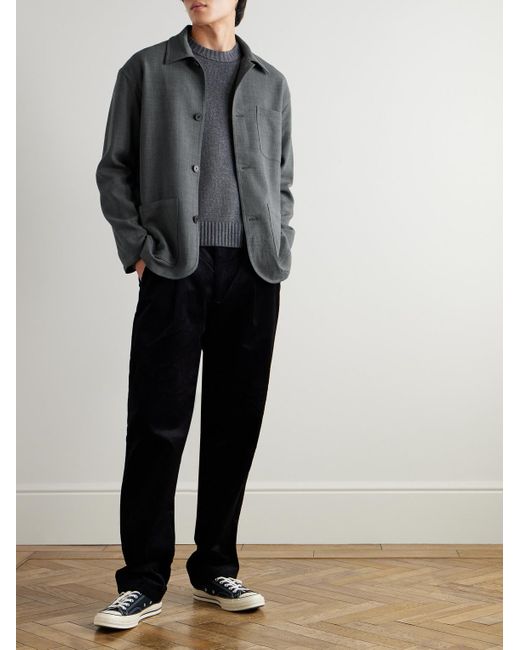 FRAME Gray Wool Chore Jacket for men