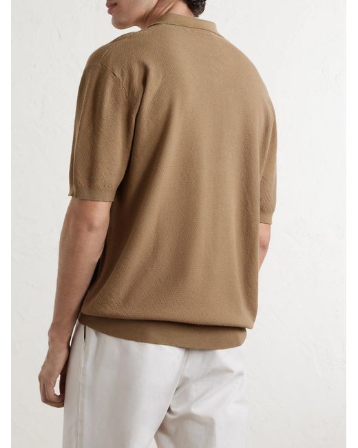 Boglioli Brown Cotton-Piqué Polo Shirt for men
