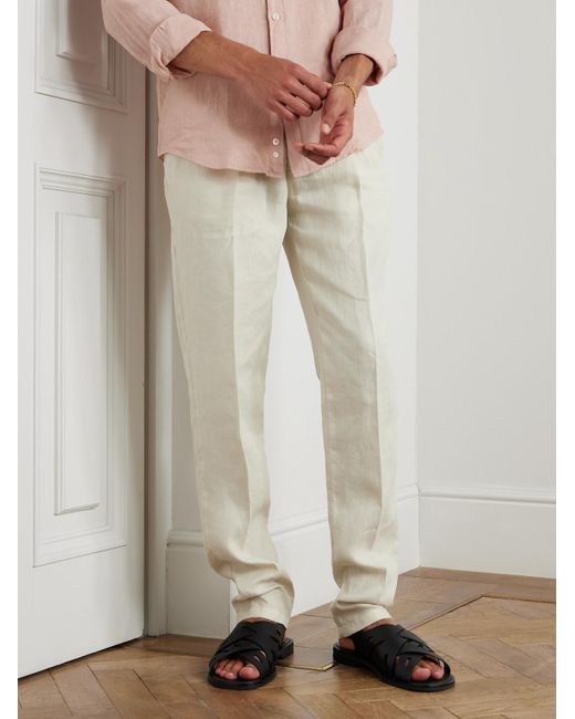 John Lobb White Seaford Woven Leather Sandals for men