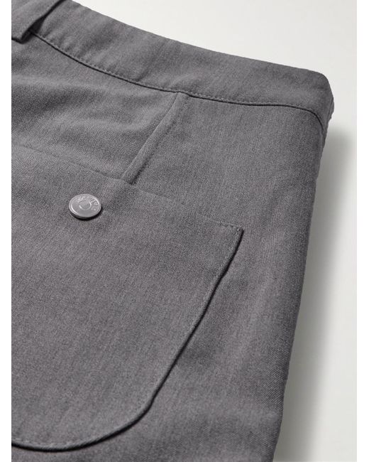 Jacquemus Gray Wide-leg Pleated Virgin Wool-twill Shorts for men