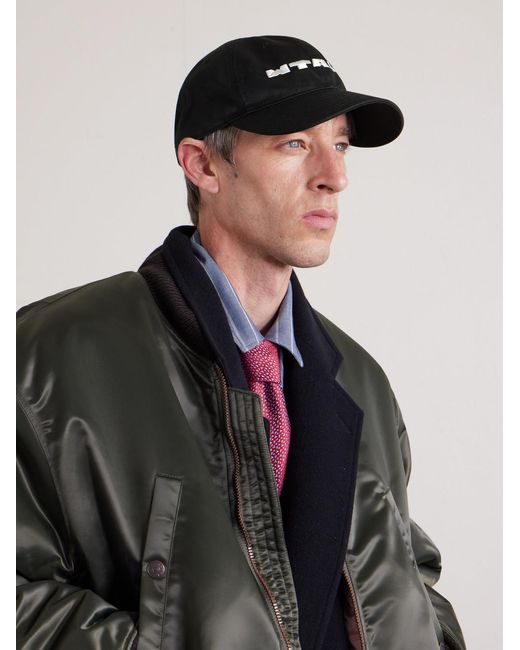 (w)taps Black Logo-embroidered Twill Baseball Cap