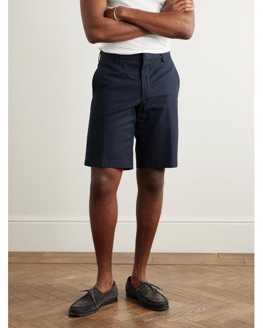 Loro Piana Jarno gerade geschnittene Bermudashorts aus Stretch-Baumwolle in Blue für Herren