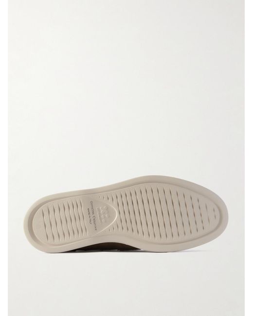Officine Creative Brown Frame 001 Suede Penny Loafers for men
