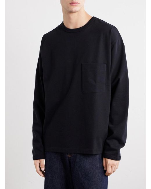 Lemaire Blue Cotton-Jersey T-Shirt for men