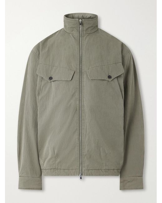 Second Layer Green Vet Cotton-Blend Ripstop Jacket for men