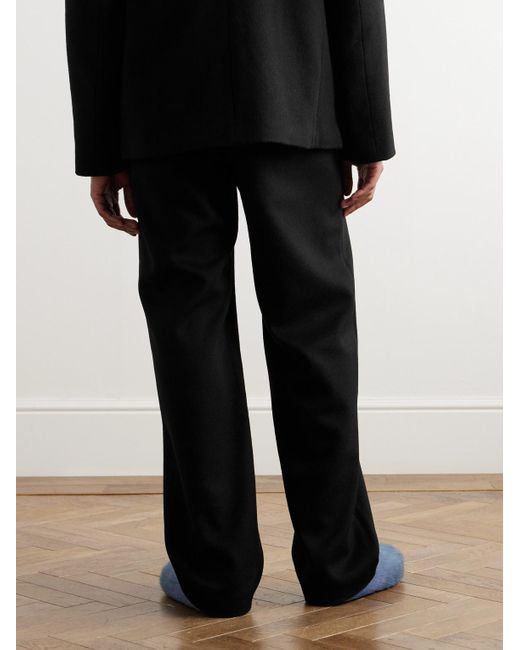 Pantaloni sportivi a gamba dritta in misto lana e cashmere di The Elder Statesman in Black da Uomo