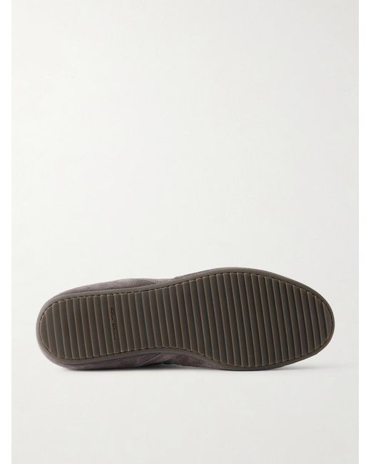 Rick Owens Gray Minimal Suede And Nylon Sneakers for men