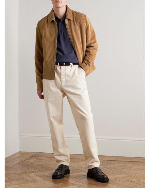 Mr P. Natural Suede Coach Jacket for men