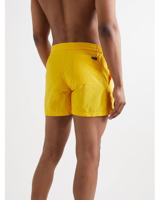 Slowear Yellow Slim-Fit Mid-Length Swim Shorts for men