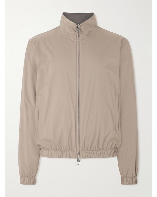 Loro Piana Brown Reversible Windmate Storm System Nylon And Cashmere Blouson Jacket for men