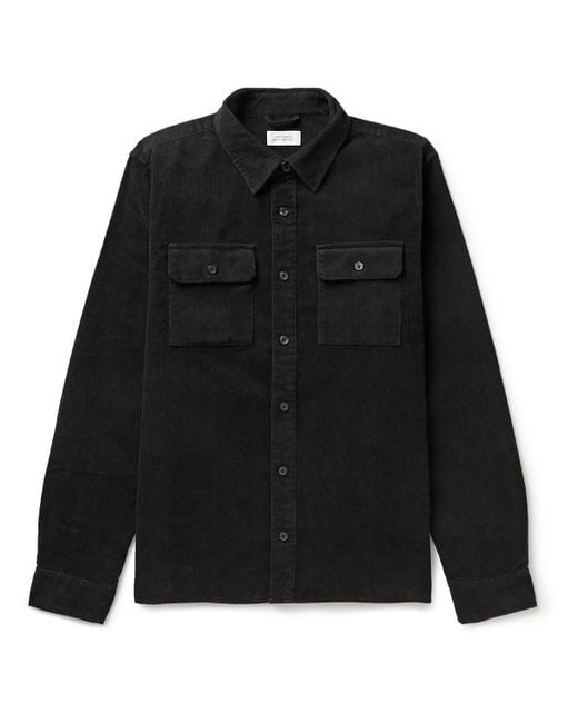 Saturdays NYC Nolan Cotton-corduroy Overshirt in Black for Men | Lyst