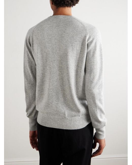 Sid Mashburn White Cashmere Sweater for men