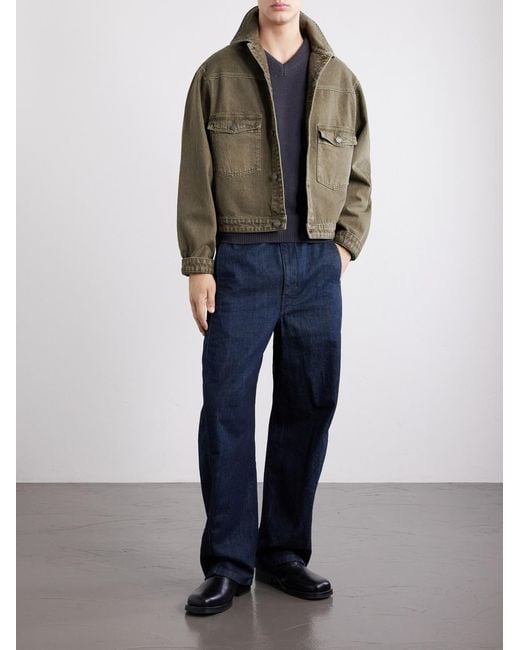 Lemaire Blue Cashmere Sweater for men