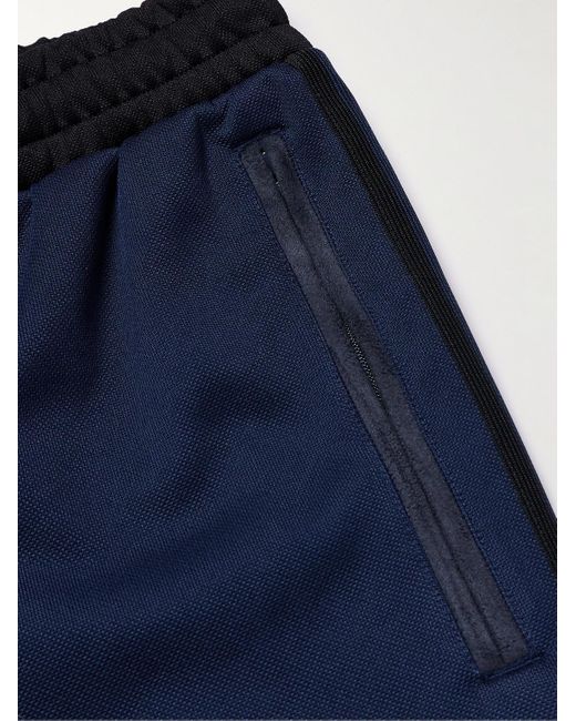 Adidas Originals Blue Premium Straight-leg Striped Jersey Track Pants for men
