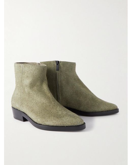 Fear Of God Green Western Low Suede Ankle Boots for men