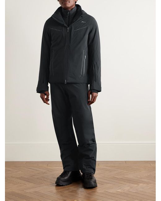 Kjus Black Formula Padded Hooded Ski Jacket for men