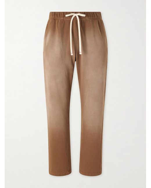 Les Tien Natural Straight-Leg French Terry-Cotton Sweatpants for men