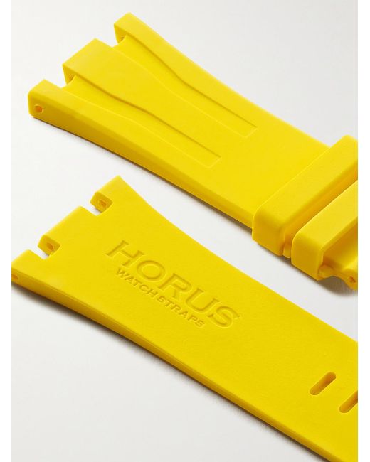 HORUS WATCH STRAPS Yellow Tang 44Mm Rubber Watch Strap for men