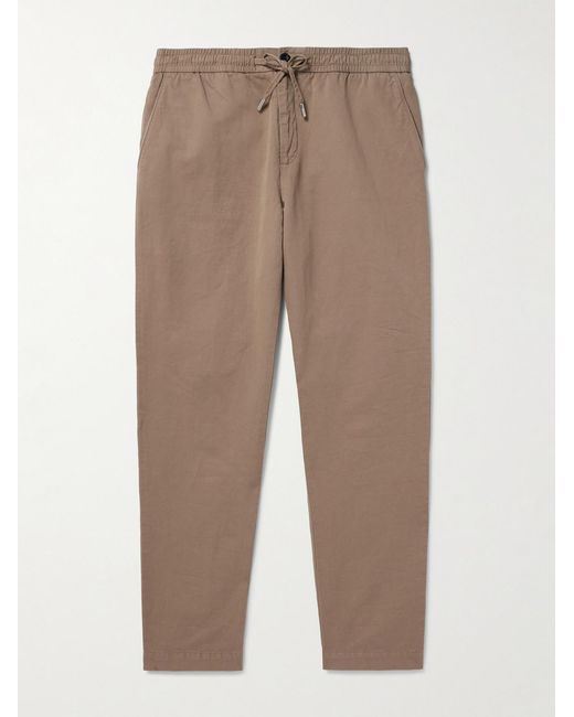 Mr P. Natural James Straight-leg Cotton And Linen-blend Twill Drawstring Trousers for men