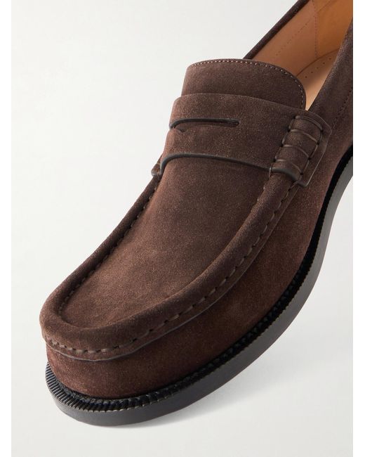 Loewe Brown Campo Suede Loafers for men