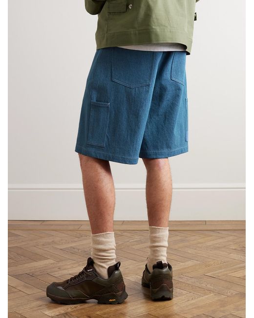 Randy's Garments Blue Straight-Leg Denim Cargo Shorts for men