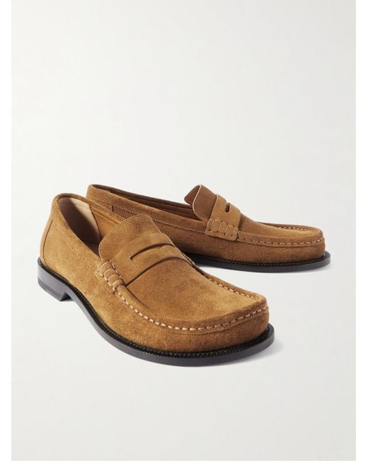 Loewe Brown Campo Suede Loafers for men