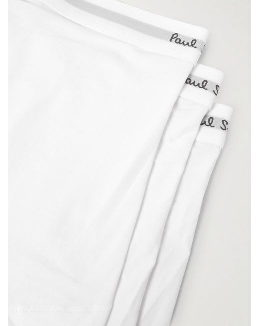 Paul Smith White Three-pack Stretch Cotton-jersey Boxer Briefs for men