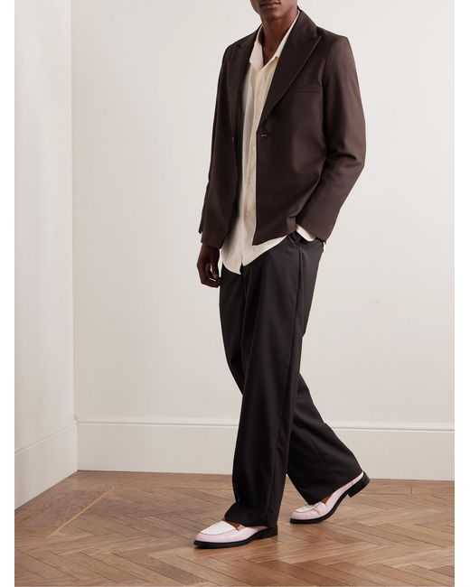 Séfr Brown Seydou Twill Blazer for men