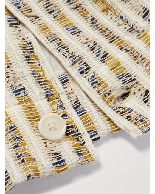Kardo Natural Striped Cotton Jacket for men