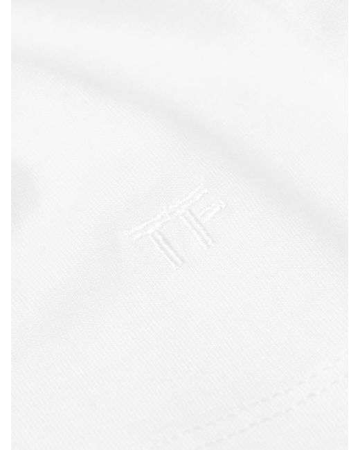 Tom Ford White Slim-Fit Lyocell And Cotton-Blend Jersey T-Shirt for men