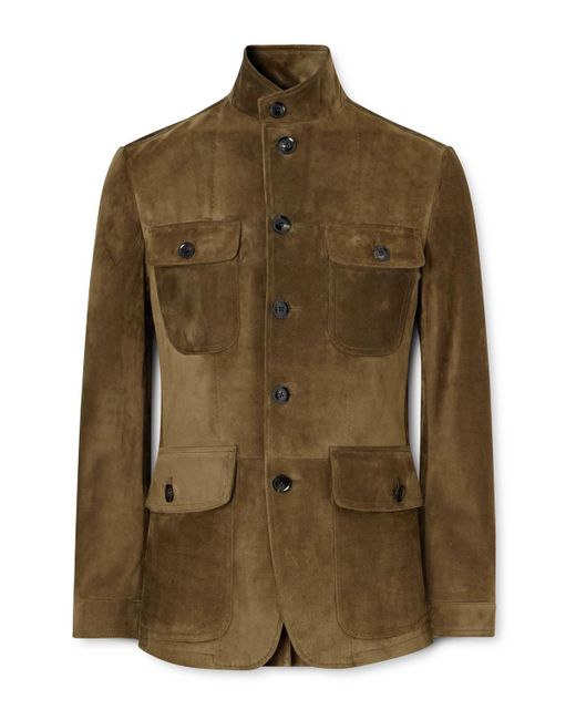 Tom Ford Green Suede Field Jacket for men