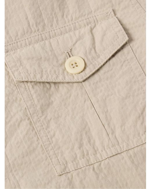 Sid Mashburn Natural Cotton-seersucker Overshirt for men