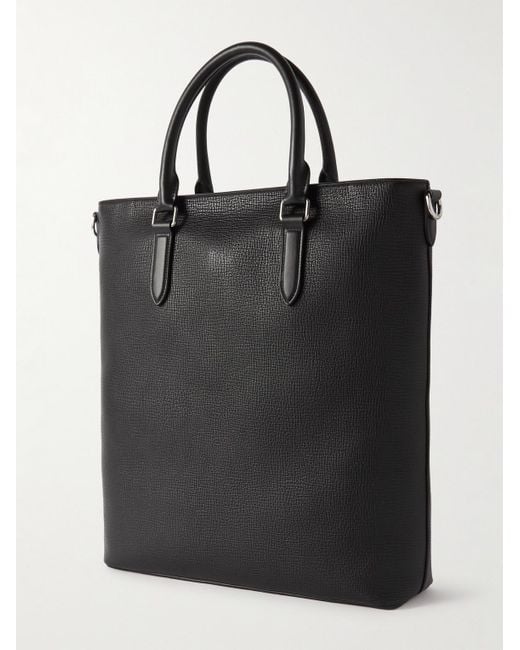 Smythson Black Portrait Full-grain Leather Tote Bag for men