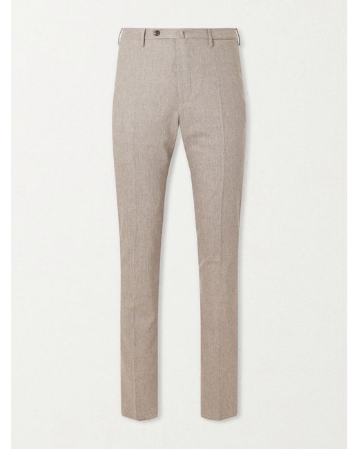 Slowear Natural Straight-leg Wool-blend Flannel Trousers for men