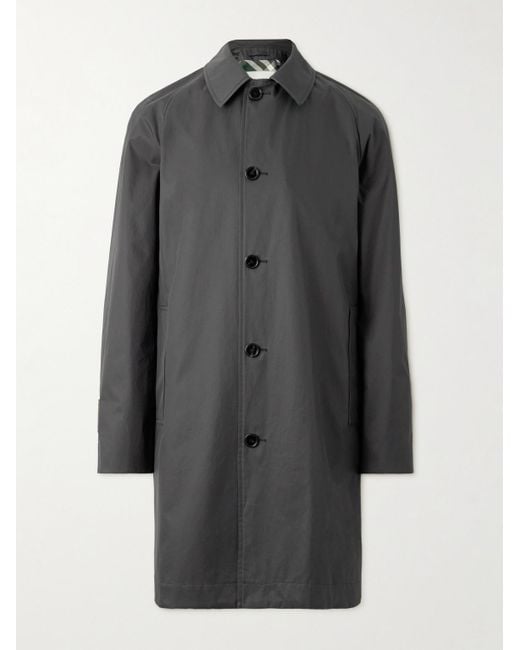Burberry Oversized-Mantel aus Baumwollgabardine in Gray für Herren