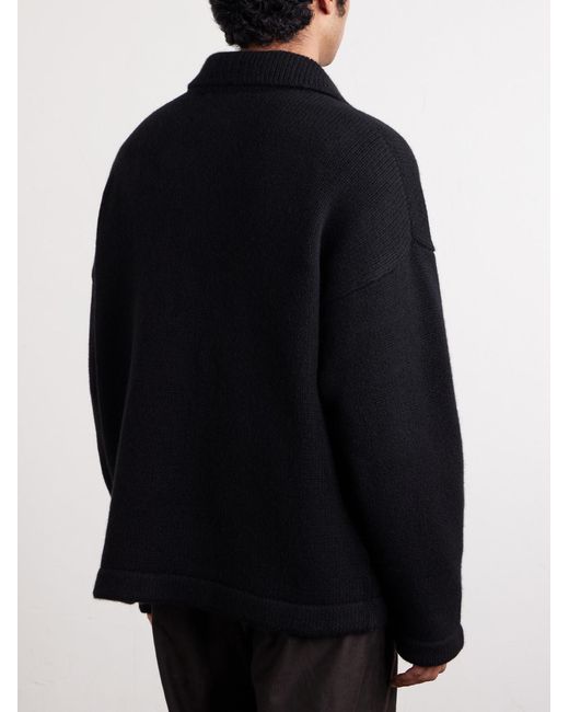 Hunter Cashmere Zip-Up Sweater di The Elder Statesman in Blue da Uomo