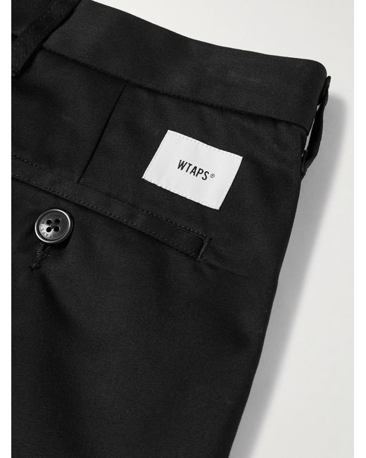 (w)taps Black Straight-leg Twill Trousers for men