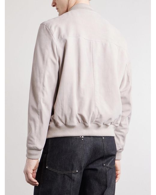 Mr P. Pink Suede Bomber Jacket for men
