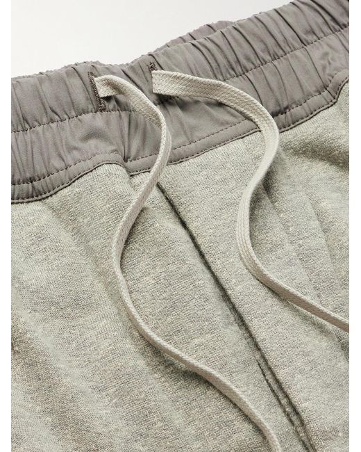Rick Owens Natural Berlin Straight-Leg Shell-Trimmed Cotton-Blend Jersey Sweatpants for men