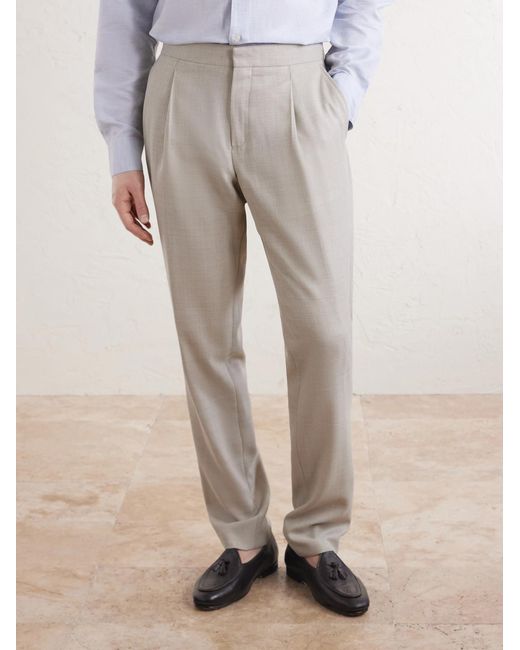 Mr P. Gray Wool Suit Trousers for men