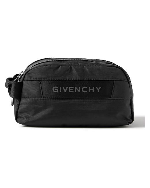 Givenchy Black G-trek Logo-print Webbing-trimmed Ripstop Wash Bag for men